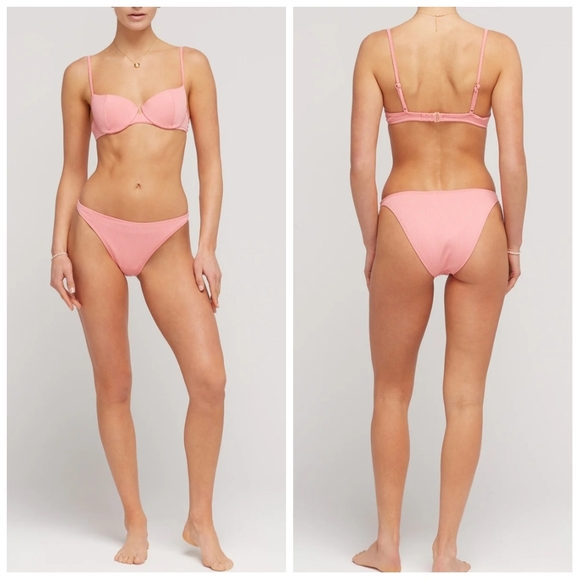 NWT Peony Petal Panel Balconette  Bikini Swim Top 10 Pink - Picture 2 of 12